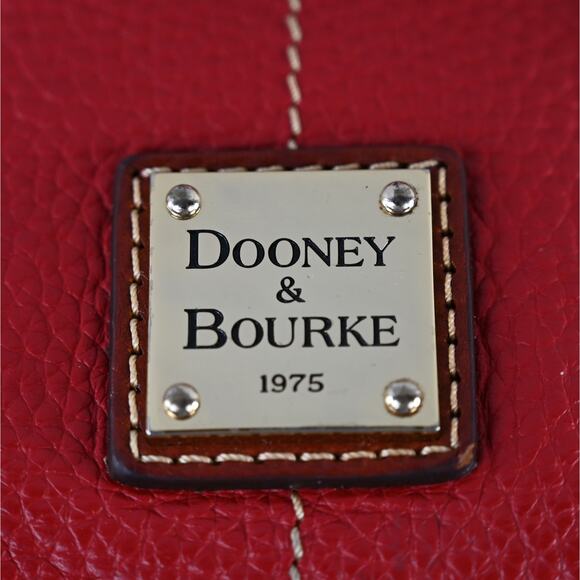 Dooney & Bourke Dillen Double Pocket Satchel R2224 Red - Picture 10 of 16